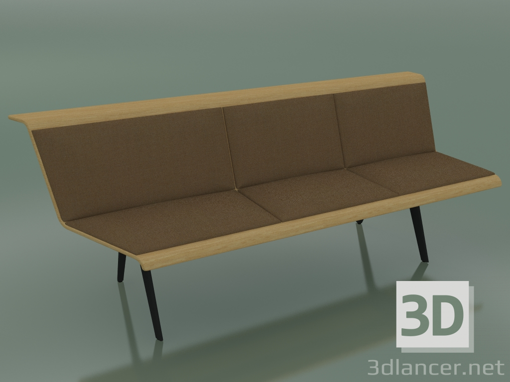 3d model Triple corner module Waiting 4512 (135 ° right, Natural oak) - preview