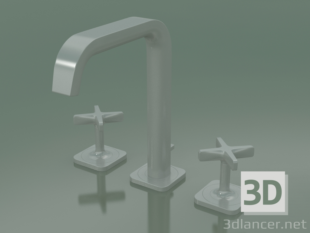 3d модель Смеситель для раковины 170 на 3 отверстия (36108800, Stainless Steel Optic) – превью