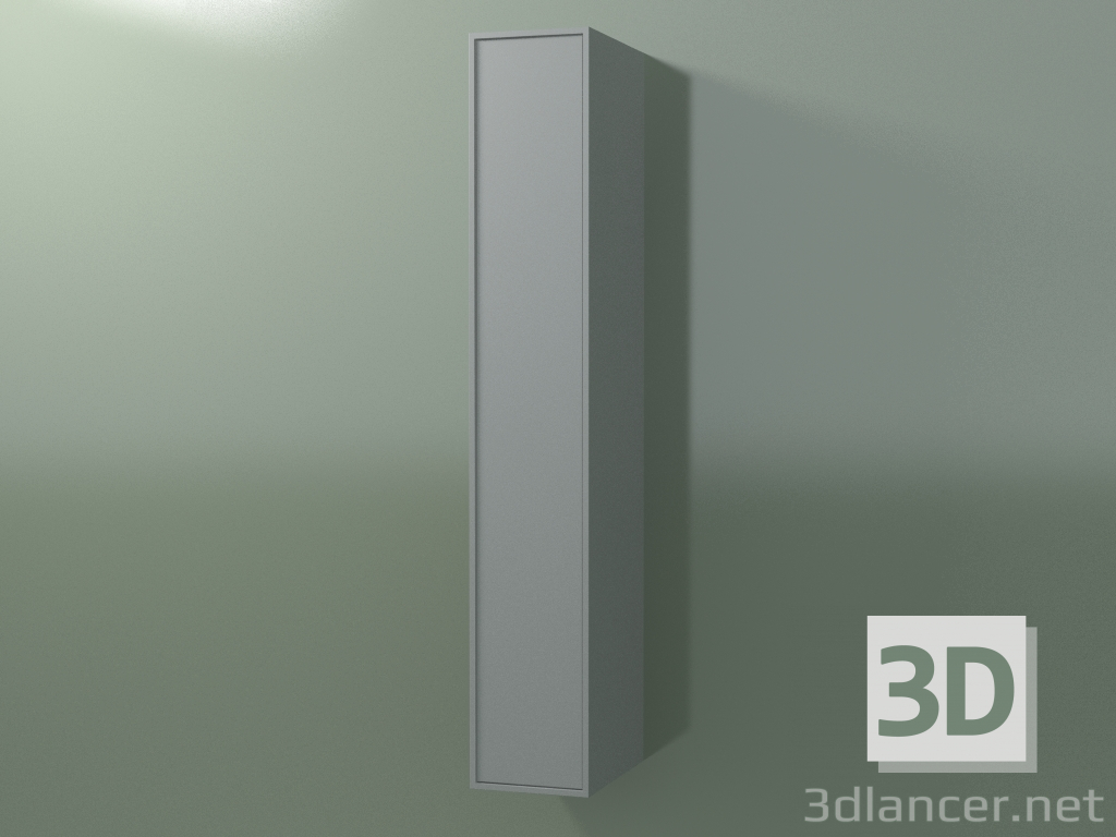 3d model Wall cabinet with 1 door (8BUAEDD01, 8BUAEDS01, Silver Gray C35, L 24, P 36, H 144 cm) - preview