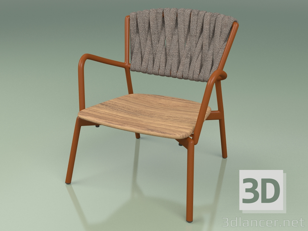 3D Modell Stuhl 227 (Metallrost, gepolsterter Gürtel Grau-Sand) - Vorschau