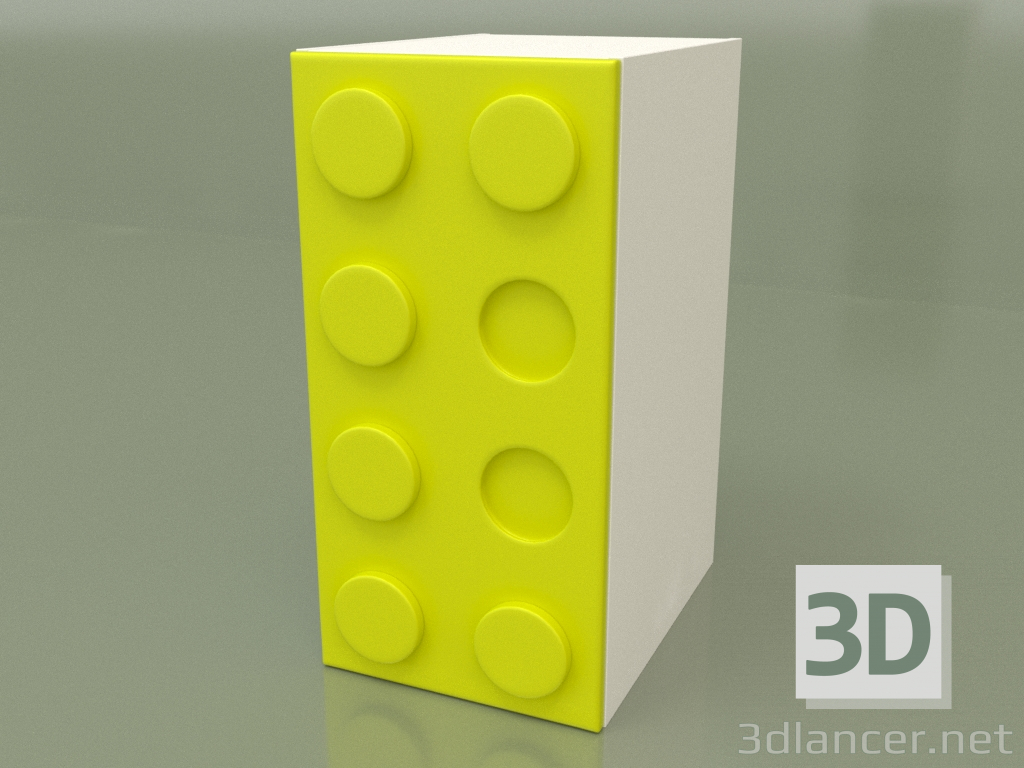 modèle 3D Armoire à une porte (Lime) - preview