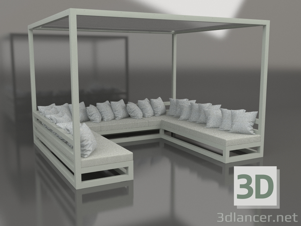 3d model Sofá (gris cemento) - vista previa