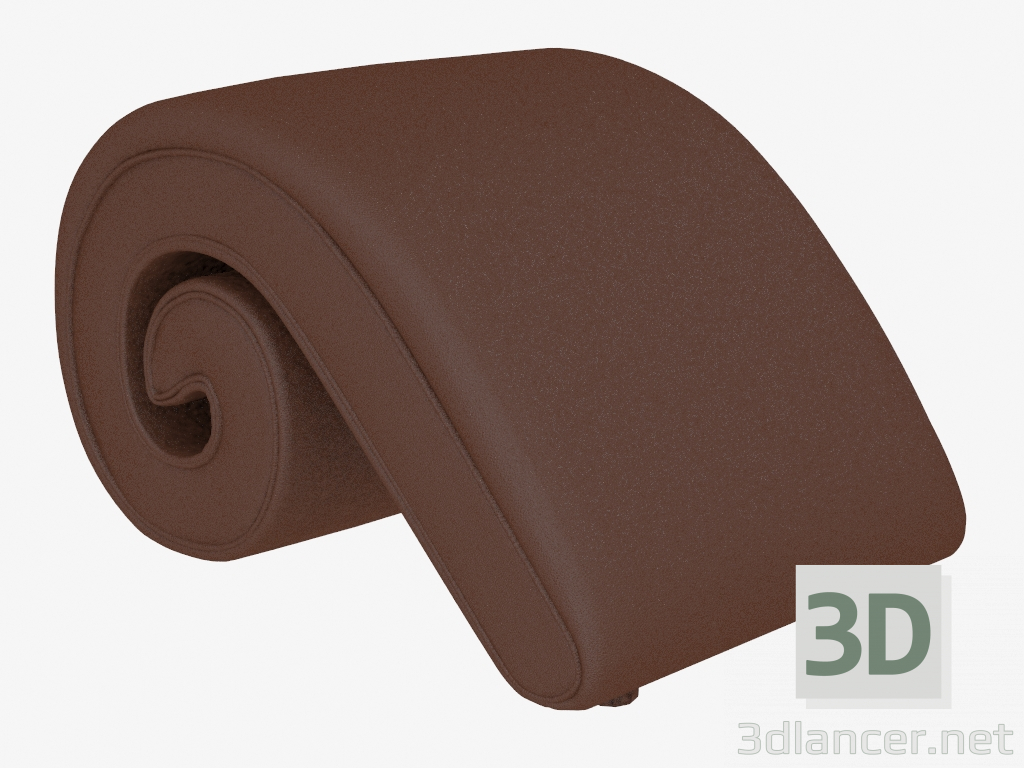 Modelo 3d Pufe de couro em estilo art-deco C161 - preview