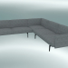 3D Modell Ecksofa Outline (Vancouver 14, Schwarz) - Vorschau