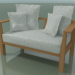 3d model Sillón de exterior para dos, teca InOut (02) - vista previa