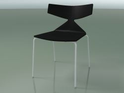 Stackable chair 3701 (4 metal legs, Black, V12)