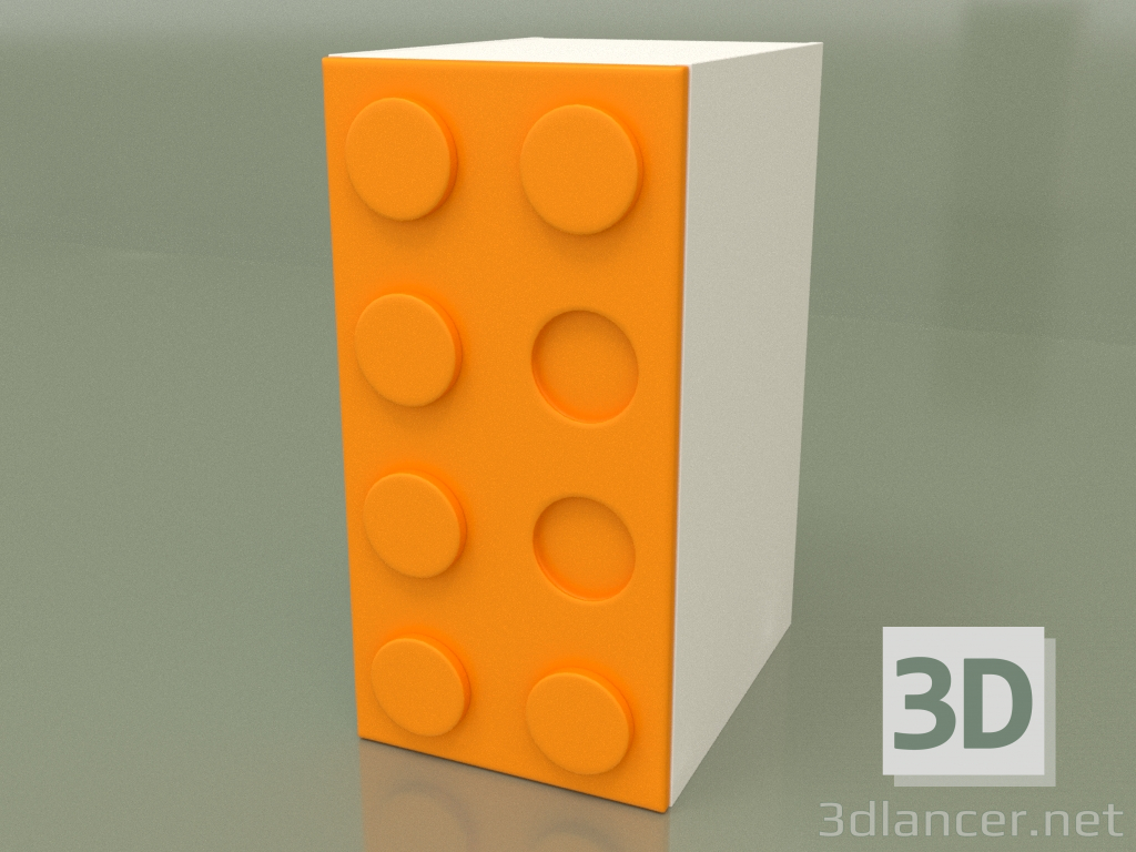 3D Modell Eintüriger Kleiderschrank (Mango) - Vorschau