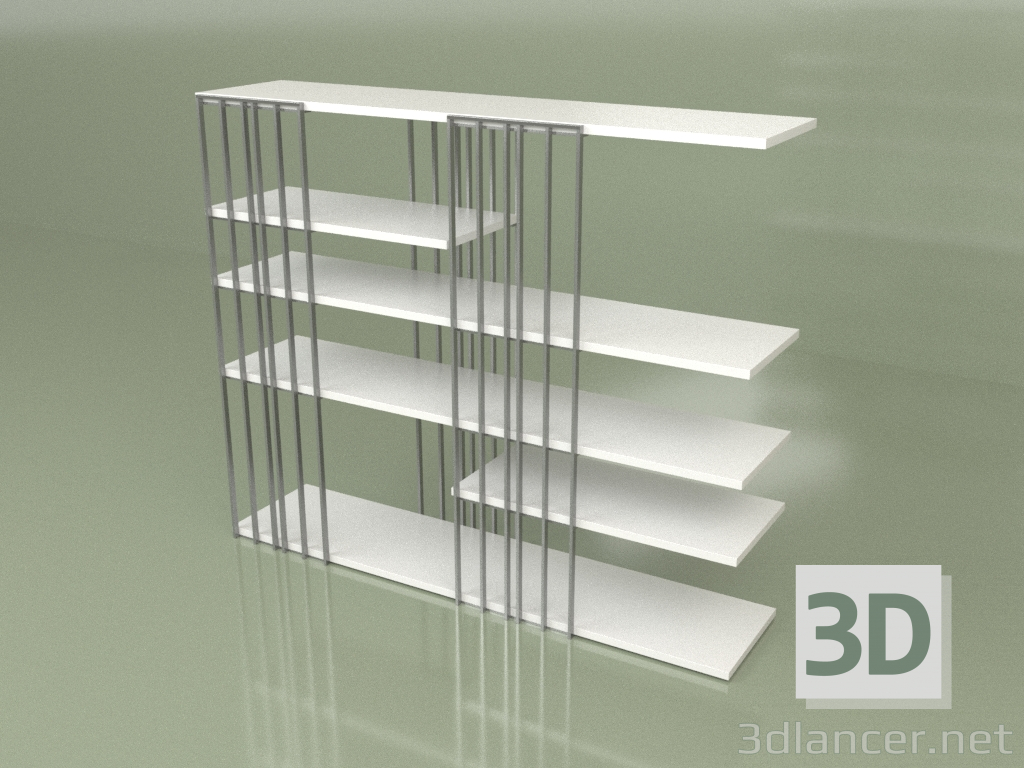 3d model Librería GL 116 (Blanco) - vista previa