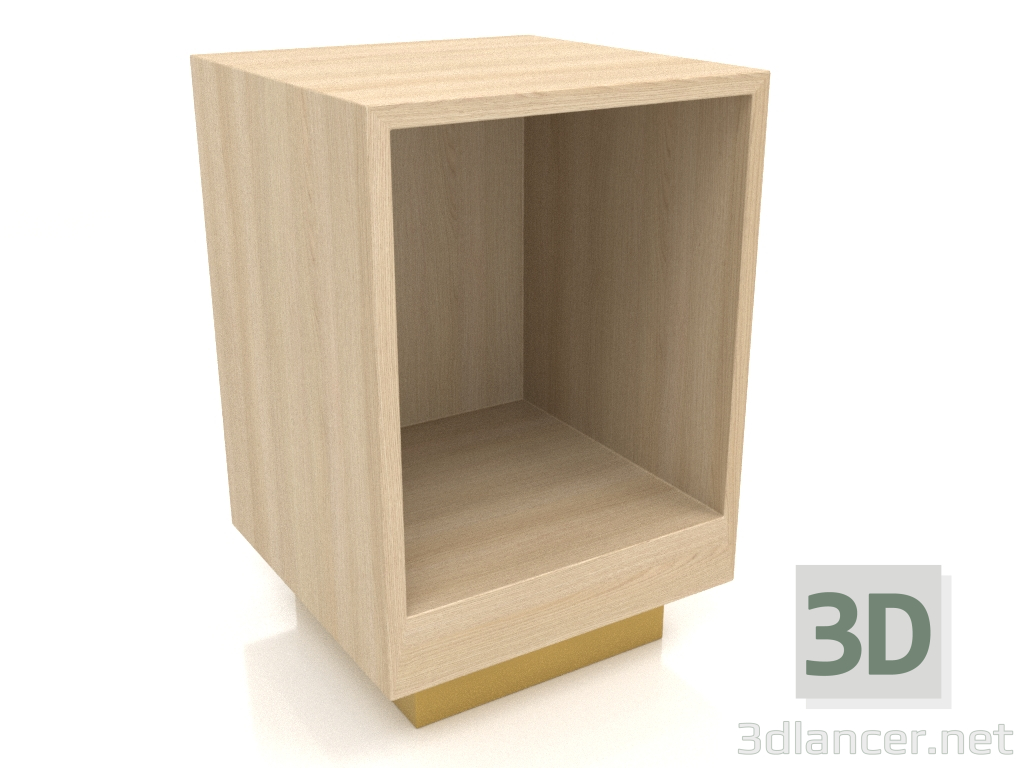 3D Modell Nachttisch ohne Tür TM 04 (400x400x600, Holz weiß) - Vorschau