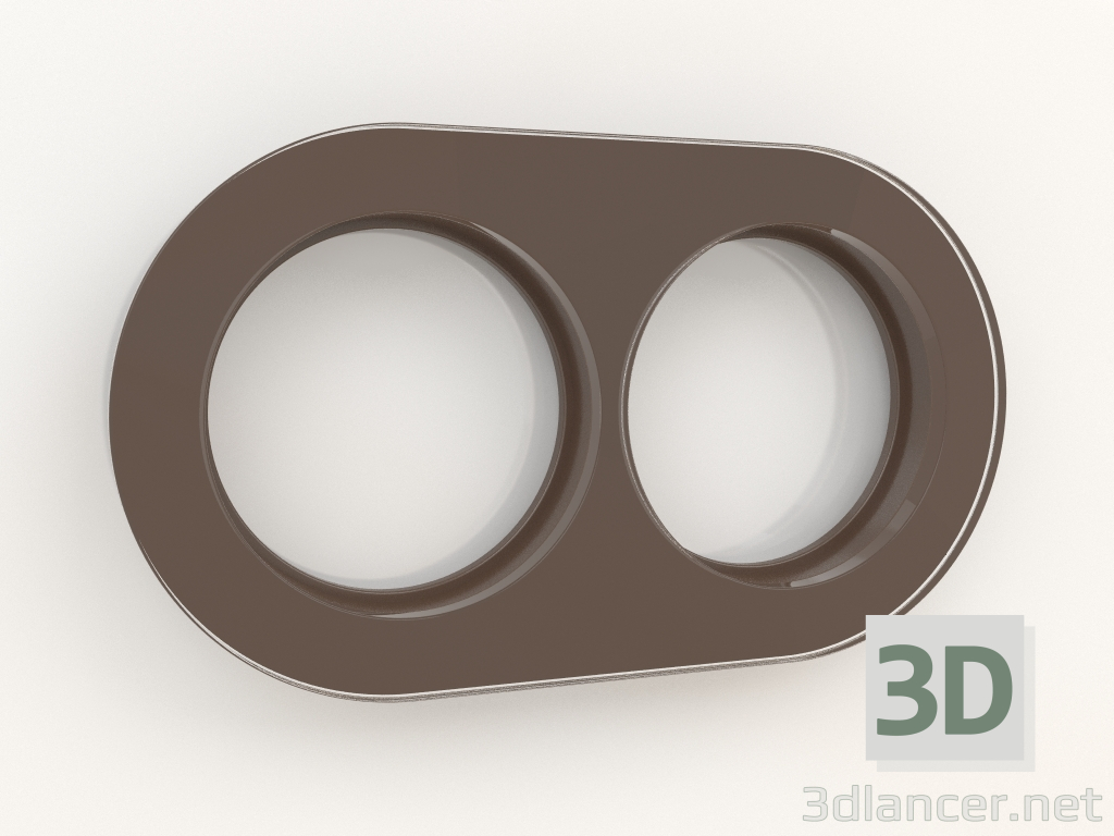 3d model Marco Favorit Runda para 2 postes (marrón) - vista previa