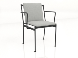 Chair with metal armrests