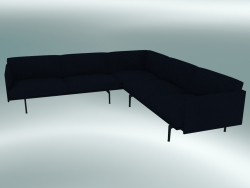 Corner sofa Outline (Vidar 554, Black)