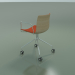 3d model Chair 0330 (4 castors, with armrests, with front trim, bleached oak) - preview