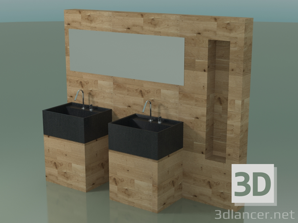 3D Modell Badezimmerdekorsystem (D14) - Vorschau