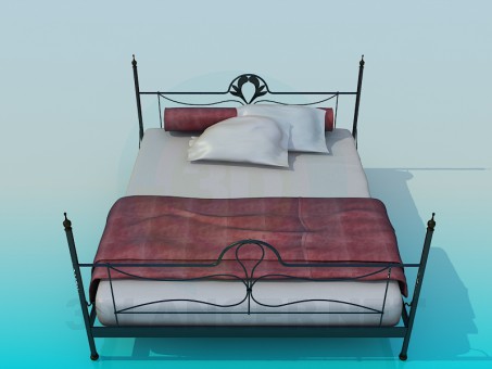 3D Modell Bett - Vorschau