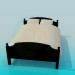 Modelo 3d Cama de madeira - preview