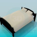 Modelo 3d Cama de madeira - preview