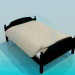 Modelo 3d Cama de madeira - preview