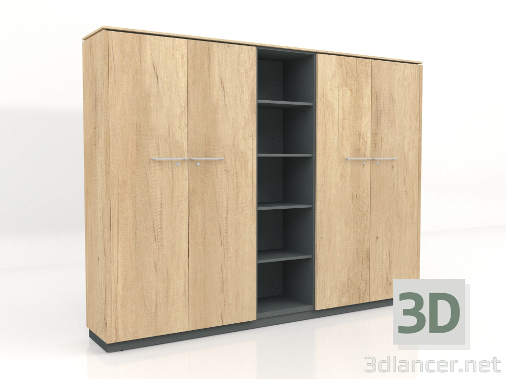 3d model Semilibrería Status X5119 (2496x421x1871) - vista previa