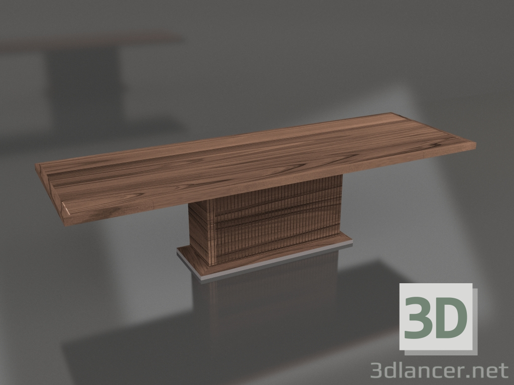 modèle 3D Table à manger Table pleine rectangulaire 300 - preview