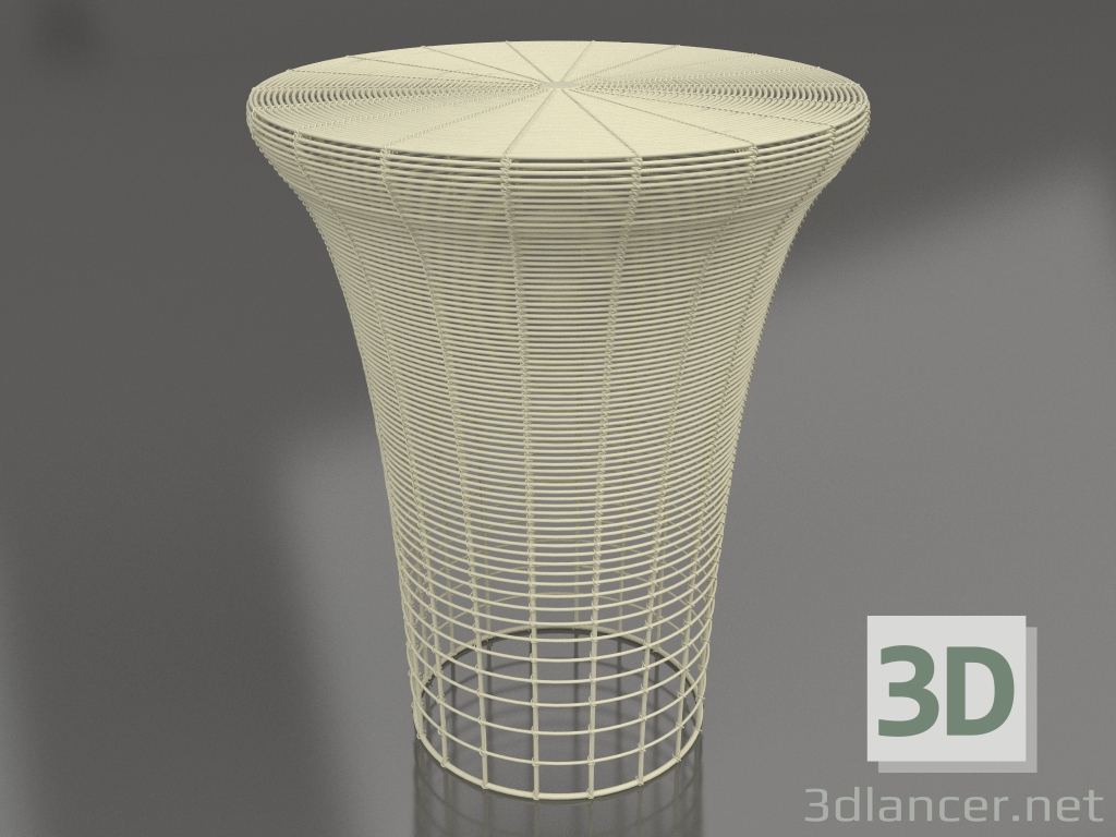 3d model Taburete alto (Oro) - vista previa