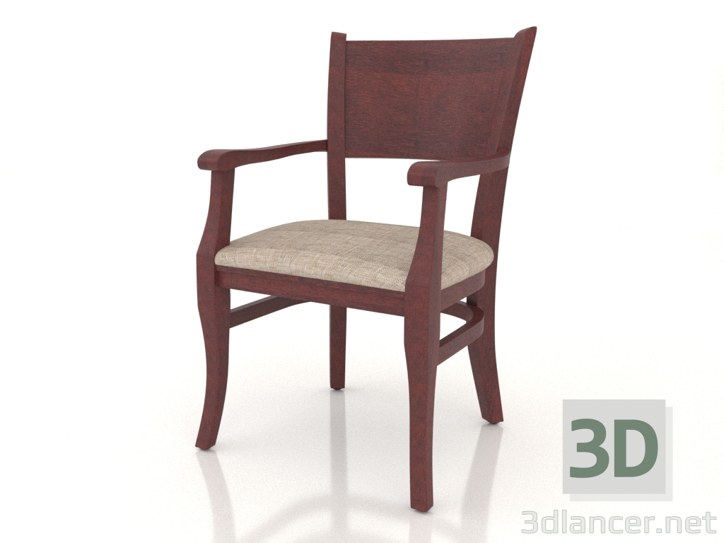 modèle 3D Chaise (fauteuil) Bristol (Cerise mûre) - preview