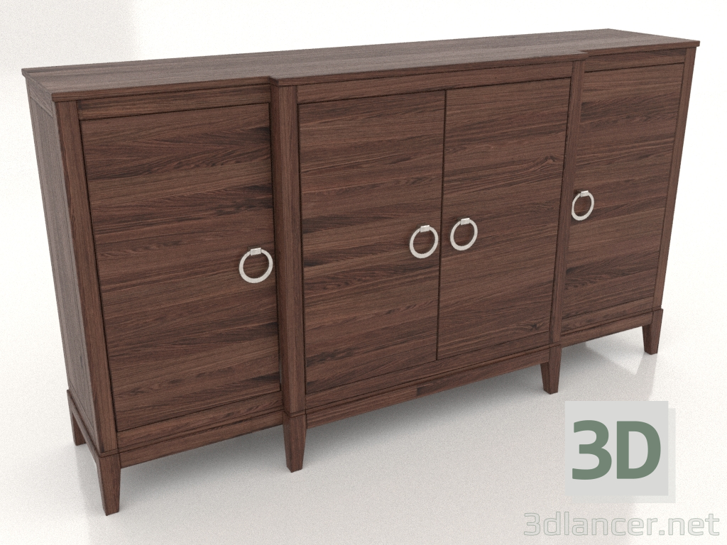 modèle 3D Commode (noyer foncé, option 3) - preview