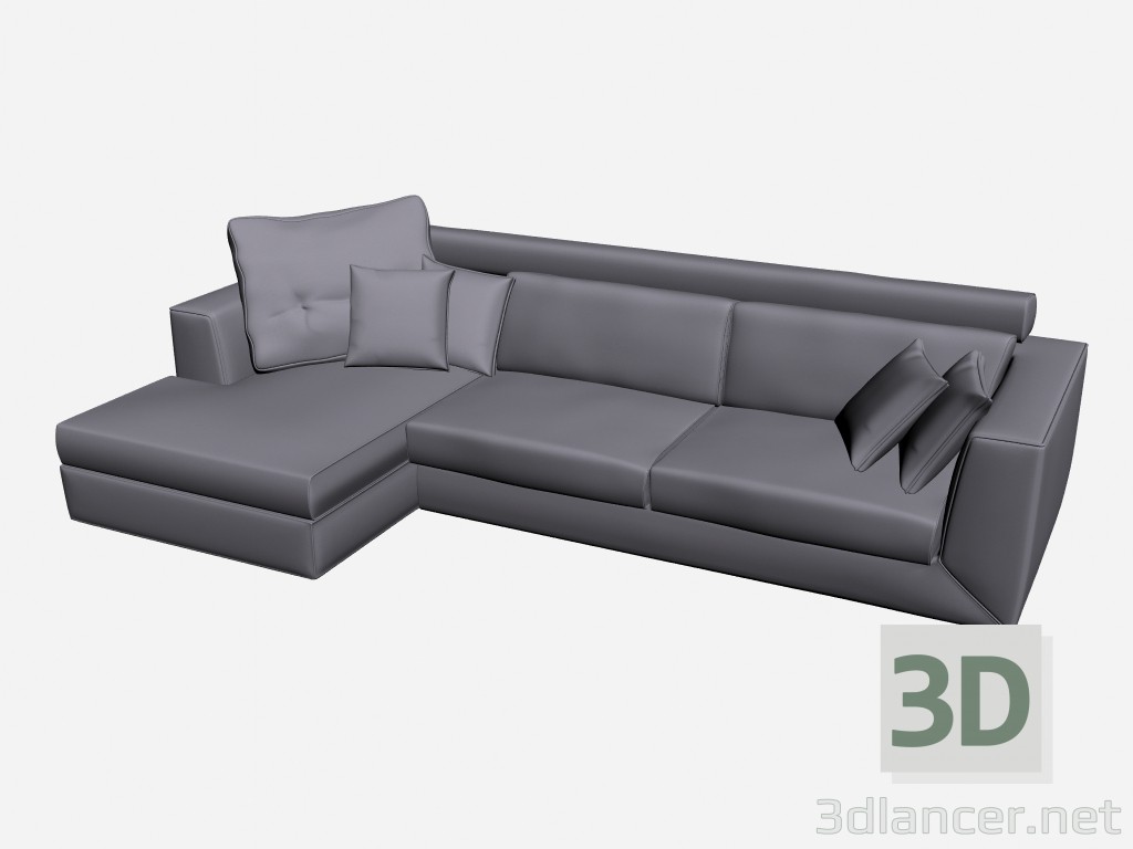 3d model Sofá 2 distancia - vista previa