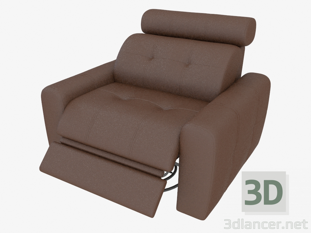 3d model Sillón con reposapiés y reposacabezas. - vista previa