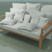 3d model Outdoor teak sofa in natural OutOut (04) - preview