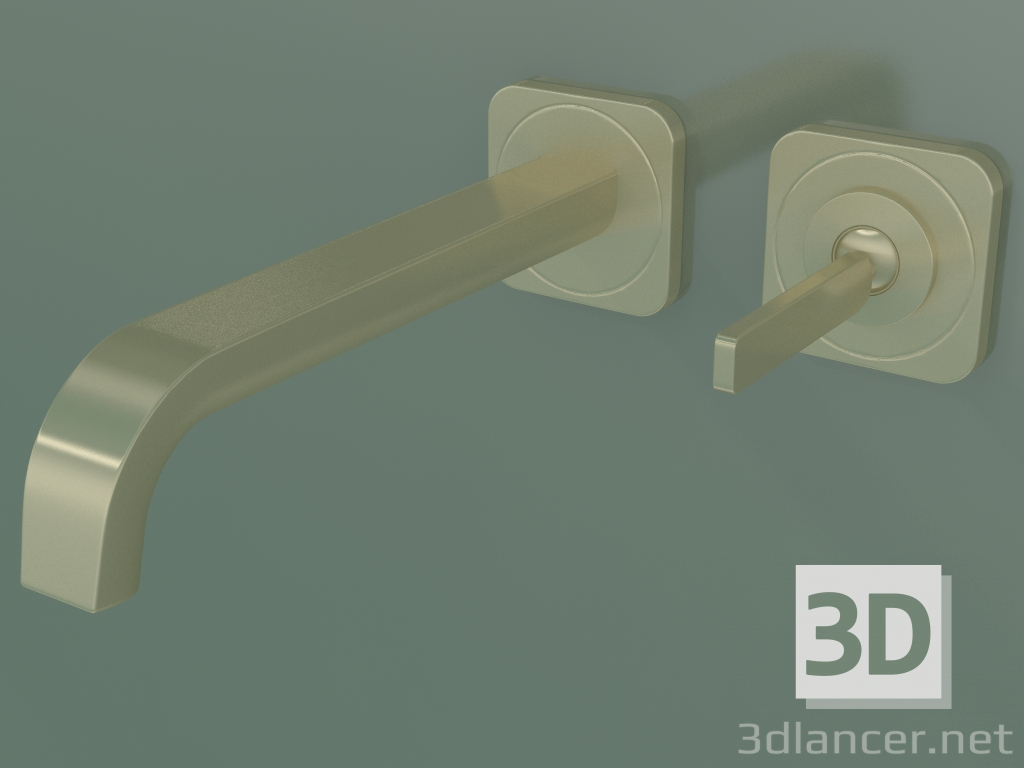 3d model Mezclador monomando de lavabo empotrado de pared (36106990, Óptica Oro Pulido) - vista previa