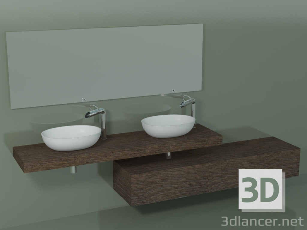 modèle 3D Système de décoration de salle de bain (D01) - preview