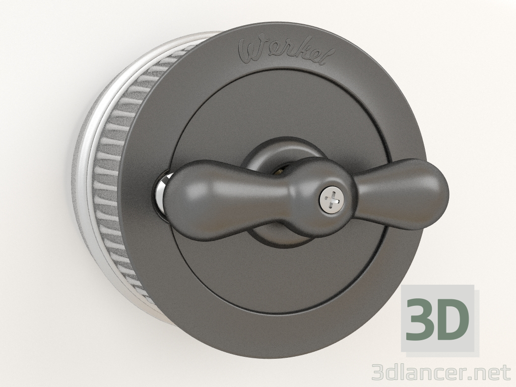 3d model Interruptor para 4 posiciones de dos elementos (cromo satinado) - vista previa