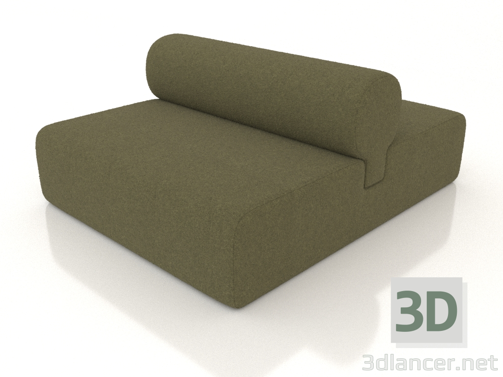 3d model Sofá modular de roble (sección 2.2) - vista previa