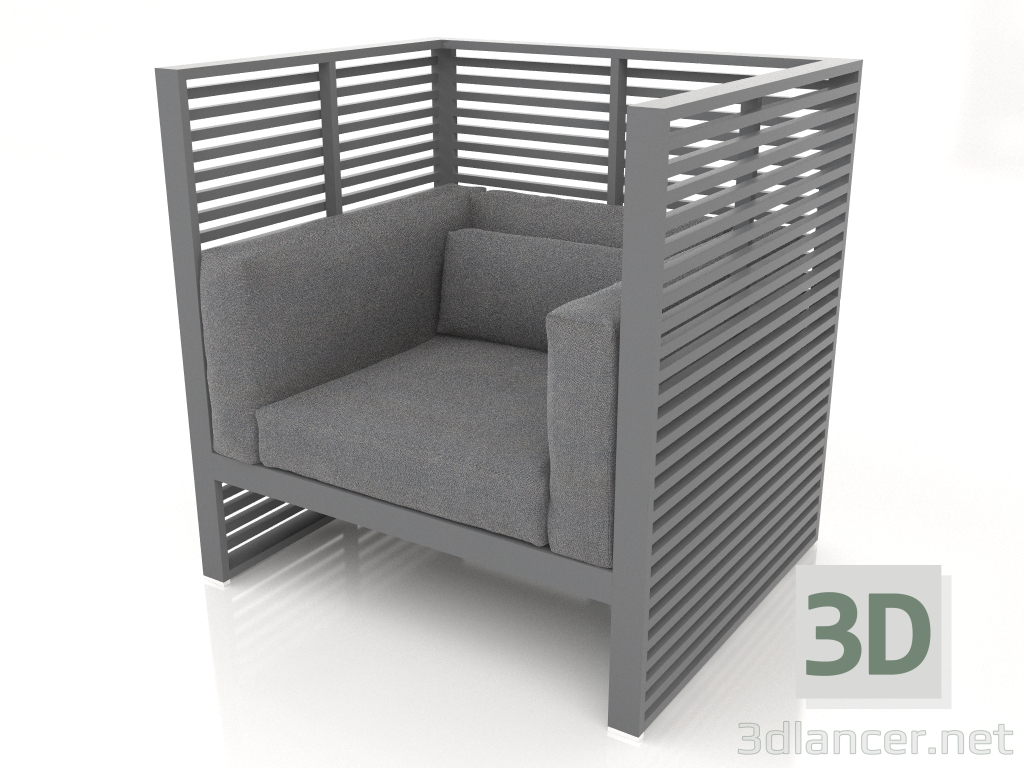 modèle 3D Fauteuil Normando (Anthracite) - preview