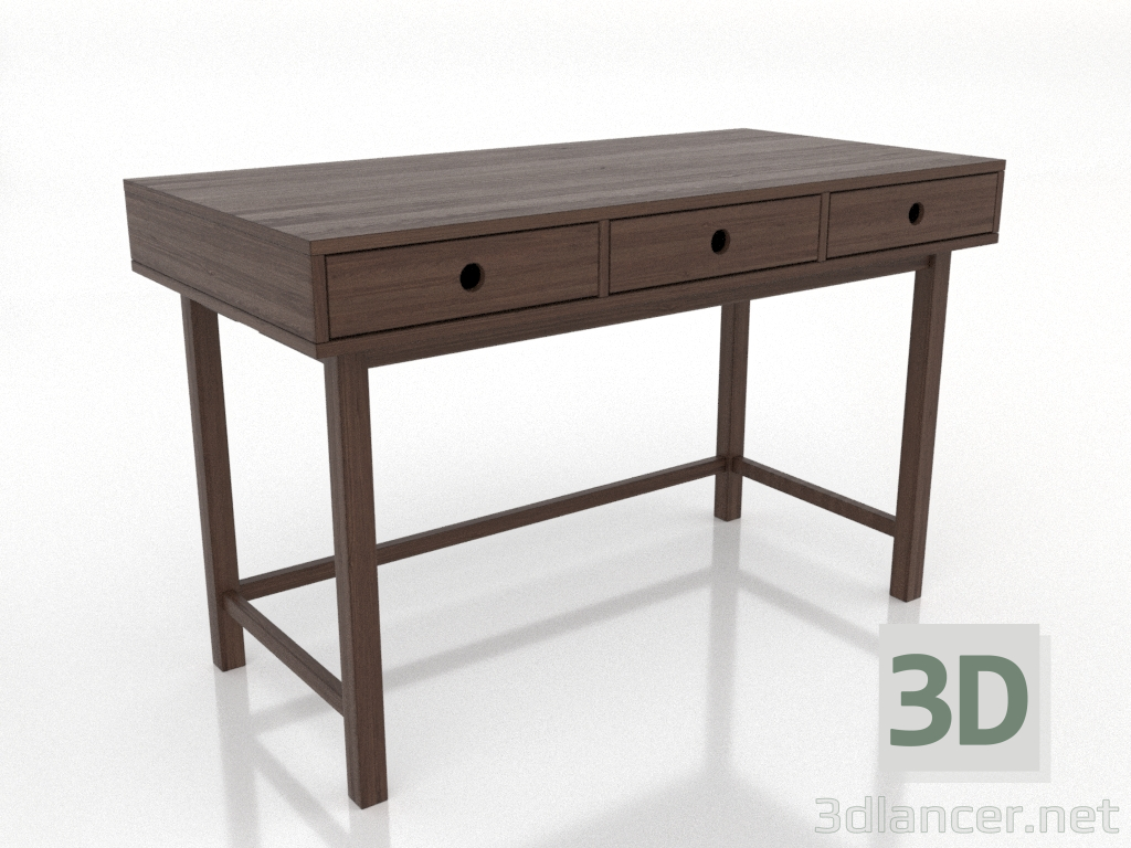 Modelo 3d Secretária 1 1200 X 600 mm (nogueira escura) - preview Modelo 3d Secretária 1 1200 X 600 mm (nogueira escura) - preview