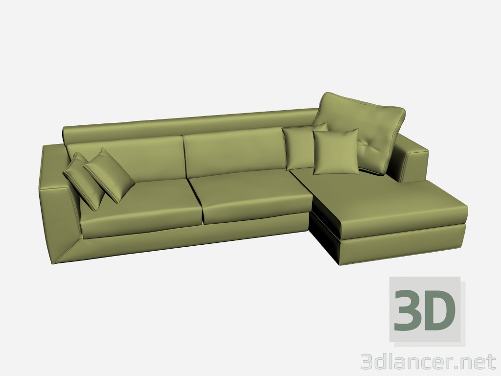 3d model Sofá 3 distancia - vista previa