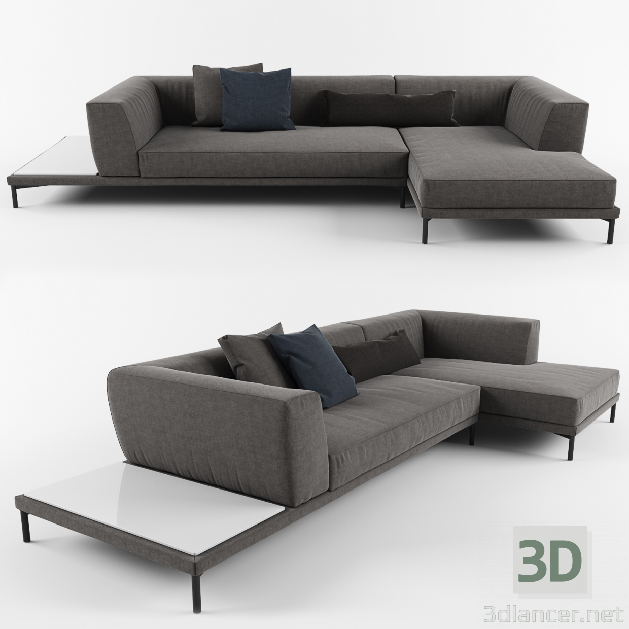 Modelo 3d poltrona L - preview