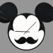 modello 3D Orologio da parete con Mickey Mouse illuminato con i baffi - anteprima