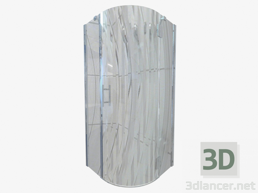 modèle 3D Cabine tricuspide semi-circulaire 90 cm Abelia (KTA 055P) - preview