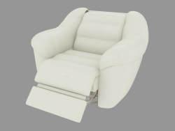 Fauteuil avec sellerie en cuir blanc