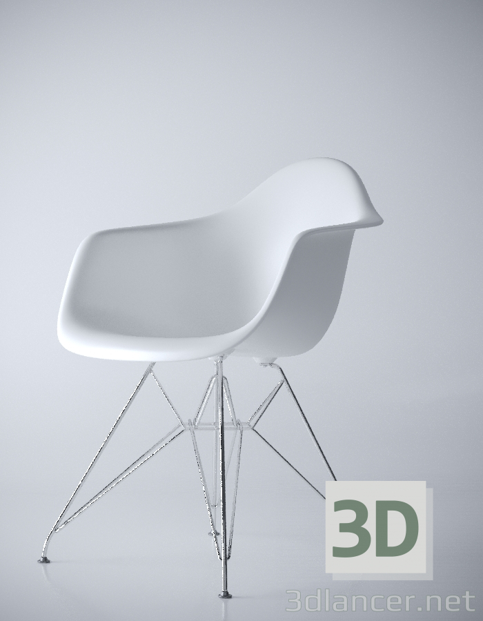 3d Стілець Eames DAR White модель купити - зображення