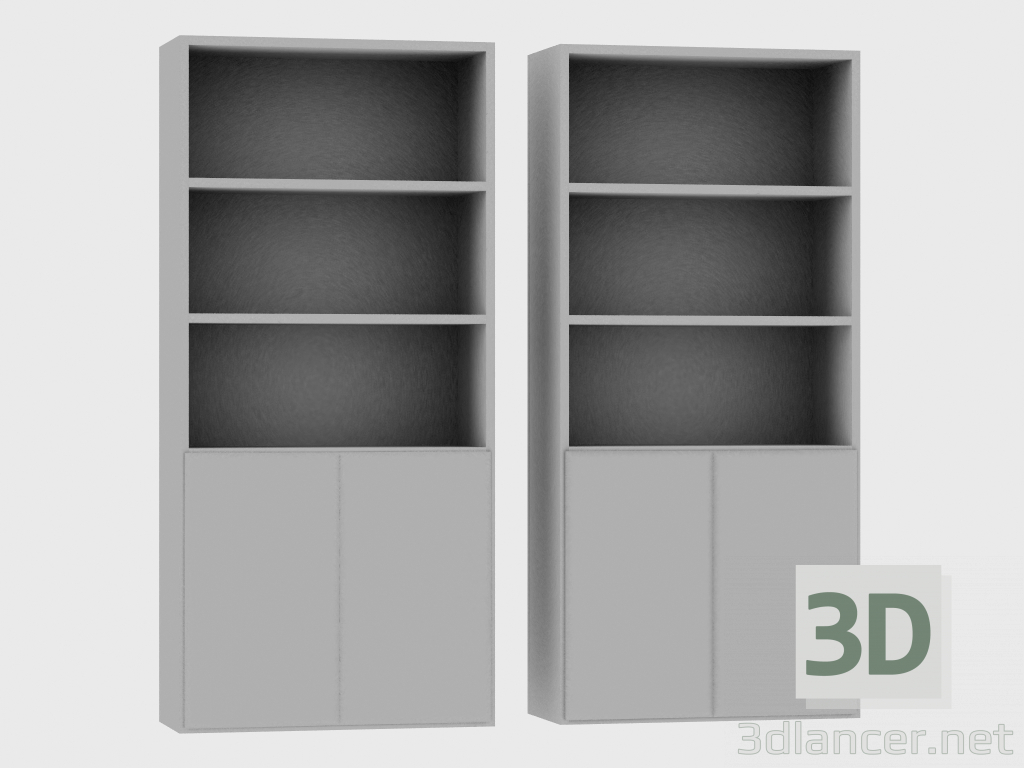 3d model Elements of the modular system IANUS MIDDLE WITH BACK (C193) - preview