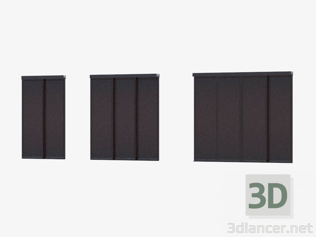 Modelo 3d Partição Interroom de A6 (wenge de madeira marrom escuro) - preview