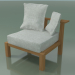 3d model Sillón de exterior sin reposabrazos, teca natural InOut (06) - vista previa