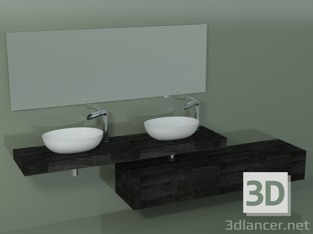 modèle 3D Système de décoration de salle de bain (D03) - preview