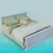 3d model Bed with cover - preview