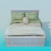 3d model Bed with cover - preview