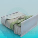 3d model Bed with cover - preview