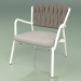 3d model Sillón con asiento blando 227 (Metal Milk, Cinturón acolchado Gris-Arena) - vista previa